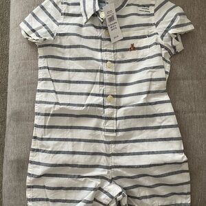 GAP Striped Blue and White Kids One Piece
